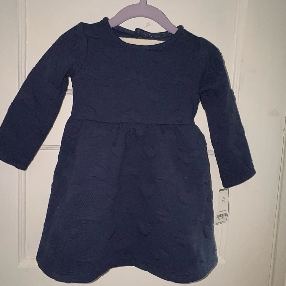 Carter's Dark Blue Textured Kids Dress